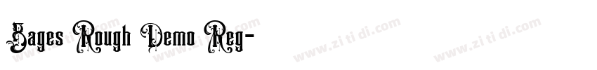 Bages Rough Demo Reg字体转换
